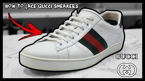 how to tie gucci sneakers|factory lace gucci ace sneakers.